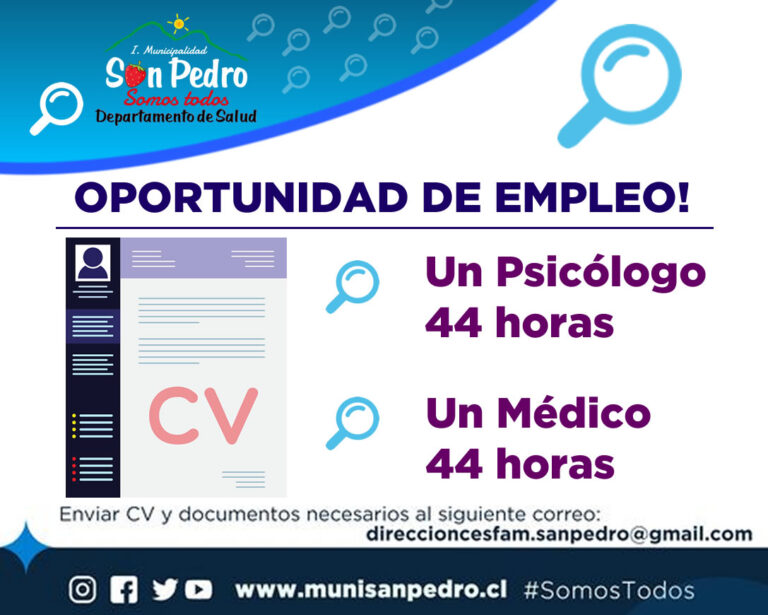OPORTUNIDAD DE EMPLEO