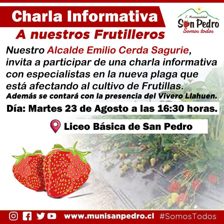 CHARLA INFORMATIVA A NUESTR@S FRUTILLER@S